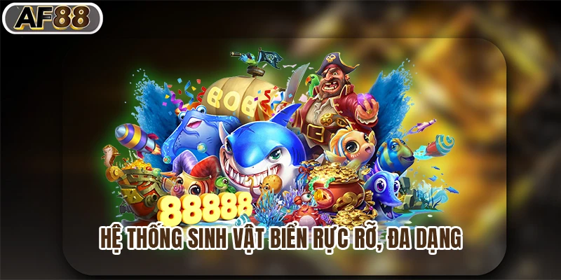 Hệ thống sinh vật biển rực rỡ, đa dạng